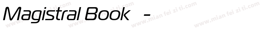 Magistral Book 字体字体转换